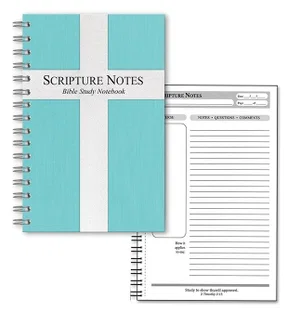 Notebook- Scripture Notes Bible Study- Tiffany Blue