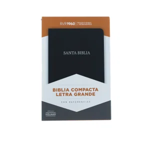 RVR 1960 Biblia Compacta Letra Grande, negro piel fabricada