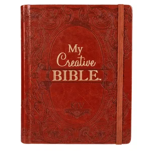 KJV Brown Faux Leather Hardcover My Creative Bible