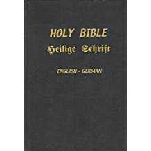 Bible German/English Gothic Red Letter Leather/Thumb Index