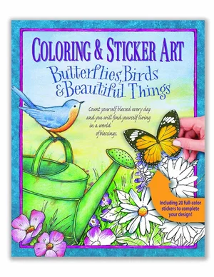 Colouring & Sticker Art Butterflies, Birds & Beautiful Things