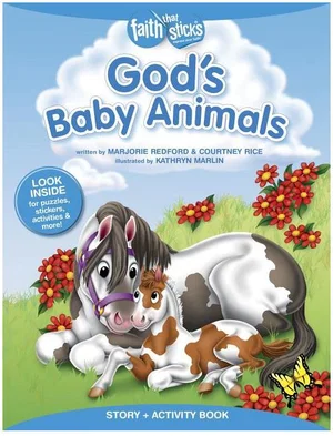 God's Baby Animals Story + Activity Book -Faith That Sticks Books