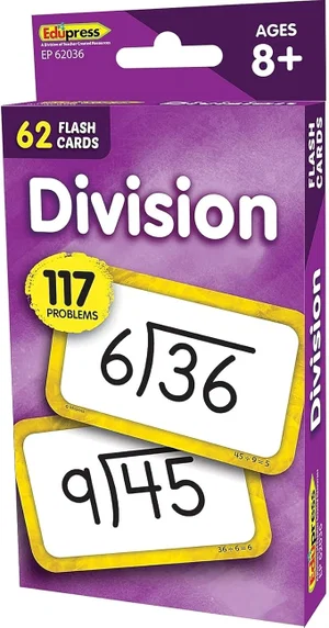 Division 0–12 Flash Cards