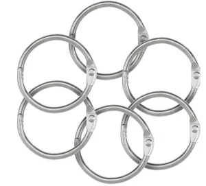 Binder Rings 1.5" (For Flashcards) 6 Pack