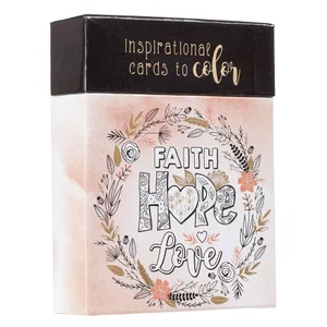 Faith Hope Love Colouring Cards