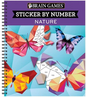 Brain Games - Sticker by Number: Nature -28 Images to Sticker