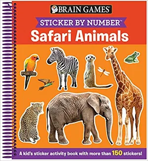 Brain Games - Sticker by Number: Safari Animals