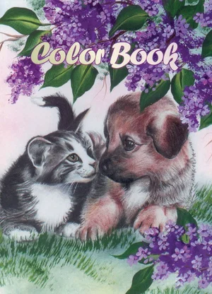 Colouring Book: Puppy & Kitten -Mini