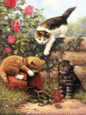 Paint by Number Kittens at Play