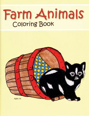 Colouring Book: Farm Animals (Yellow cover)