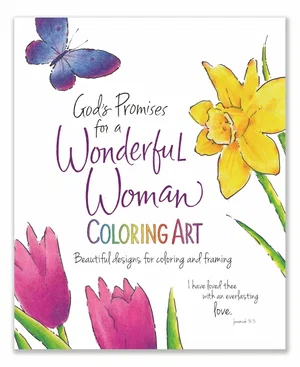 God's Promises for a Wonderful Woman Colouring Art