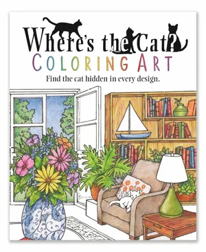 Where's The Cat Colouring Art
