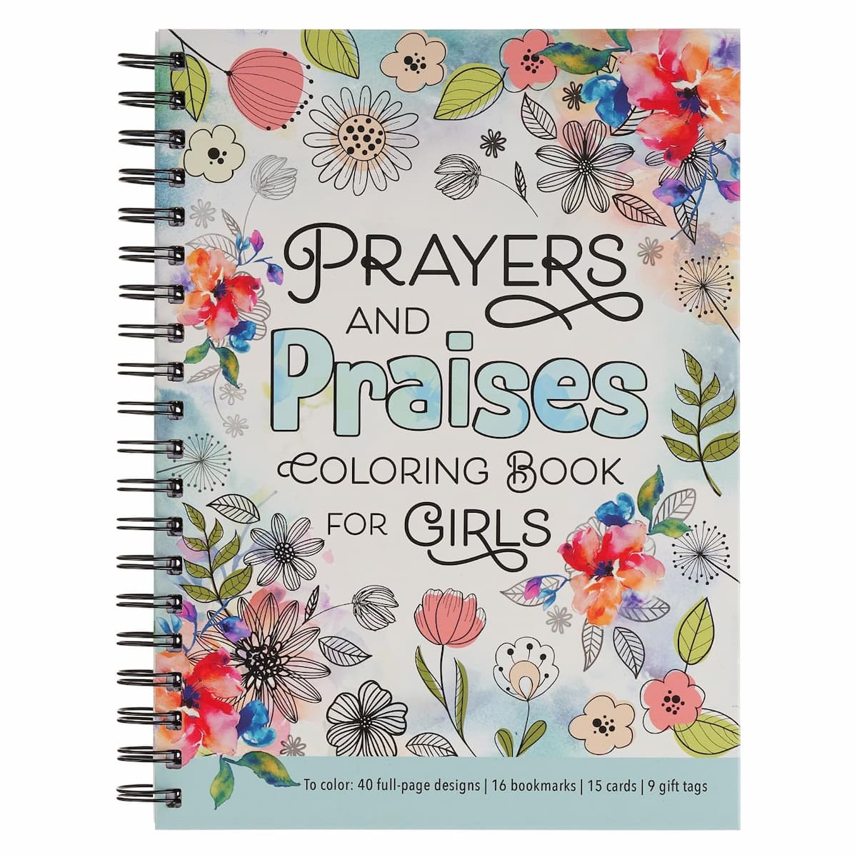 Colouring Book Spiral Prayers & Praises for Girls
