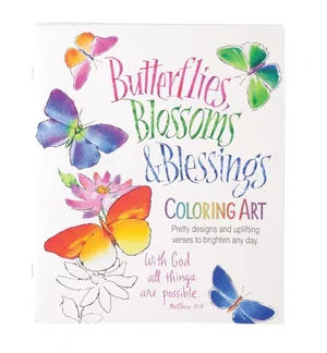 Butterflies, Blossoms & Blessings Colouring Art