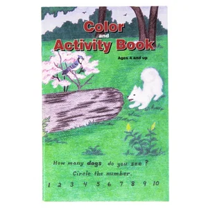Colour and Activity Book -Puppy and Log