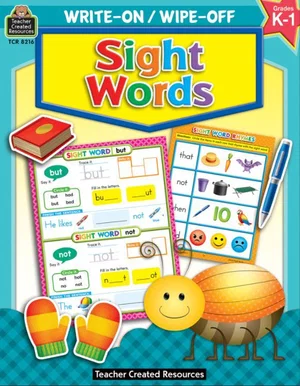 Write On / Wipe Off Sight Words - On Back order