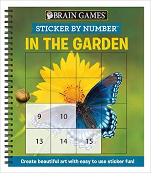 Brain Games - Sticker by Number: In the Garden -Easy - Square Stickers