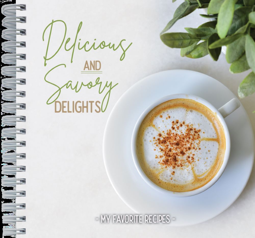 Image of Blank Recipe Book Delicious and Savory Delights