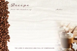 Latte Recipe Cards -Pkg of 50 recipe cards -Discontined