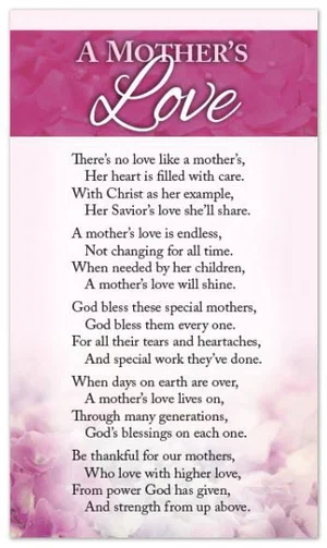 Tract: A Mother's Love - 100 Pk KJV