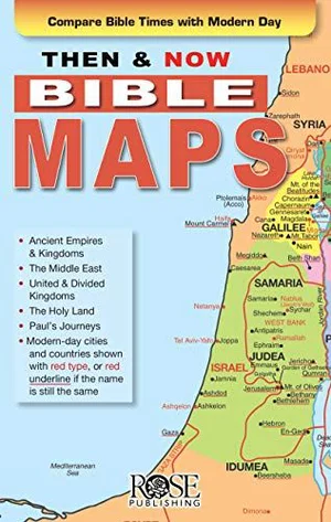 Pamphlet Then & Now Bible Maps: Compare Bible Times with Modern Day