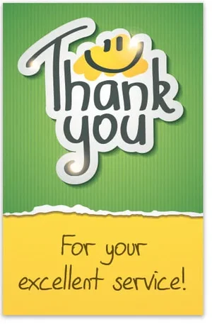 Thank You For Your Excellent Service! - Packet of 100 / NIV