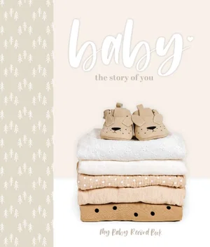 My Baby Record Book Neutral Grey