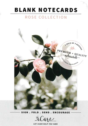 ICare- Rose Collection Blank Notecards