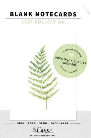 ICare- Leaf Collection Blank Notecards