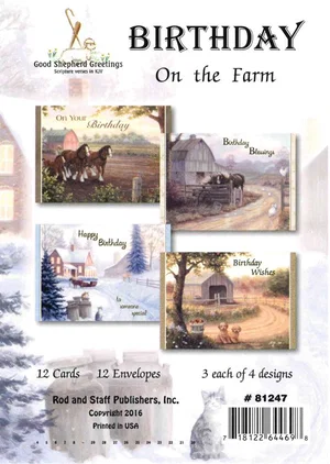 Cards Birthday On the Farm