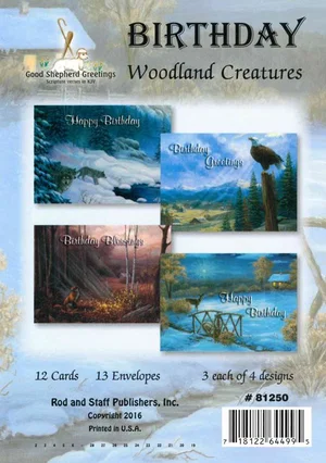 Cards Birthday Woodland Creatures