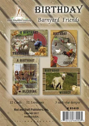 Cards Birthday Children's Barnyard Friends