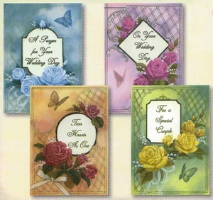 Cards Wedding Vintage Roses