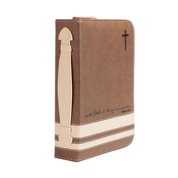 Image of BC :Brown W Cream Stripe Large