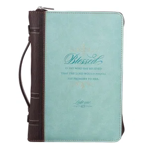 BC: Blessed is She- Luke 1:45 -Light Blue -Extra Large