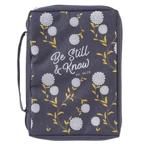 BC: Large Be Still and Know Navy Poly-canvas - Psalm 46:10