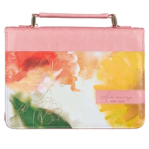 BC: Pastel Meadow Pink Watercolor Faux Leather Medium