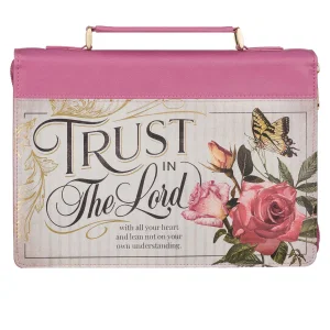 Trust in the Lord Floral Pink Large Bible Cover