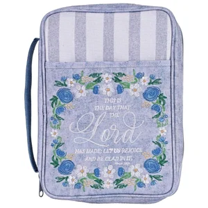 Bible Cover Floral The Day The Lord Large