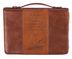 BC: John 3:16 Two-tone Brown Large