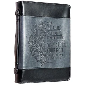 BC: Faux Leather Be Strong Joshua 1:9 Extra Large