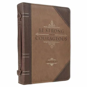 BC: Be Strong & Courageous Joshua 1:9 Brown Medium