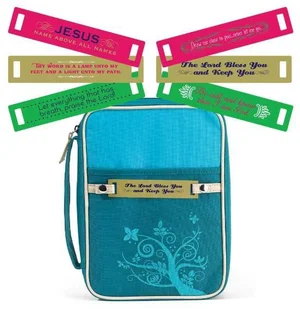 BC: Turquoise Polyester Changeable Tags Medium