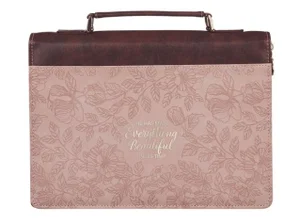 Bible Cover Fashion Pink/Brown Everything Beautiful Ecc. 3:11