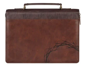 Bible Cover Classic Brown Two-tone Crown of Thorns/Amazing Grace Isa. 53:5