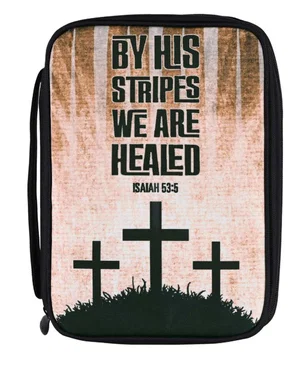 Bible Cover His Stripes We Are Healed Lg