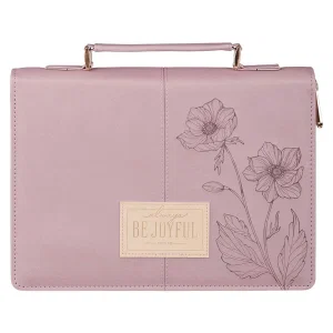 Bible Cover Fashion Dusty Mauve Be Joyful 1 Thess. 5:16-18