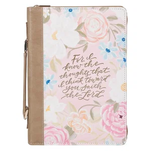 Bible Cover Fashion Pink He Will Cover You With His Feathers Ps. 91:4