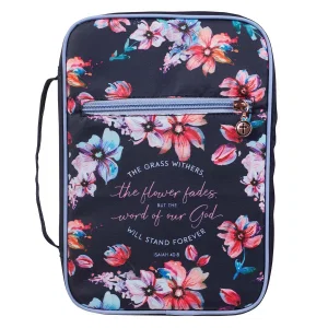 BC: God's Word Stands Forever Navy Floral Nylon Fashion Large - Isaiah 40:8