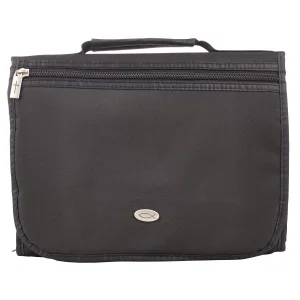BC: Organizer Tri-fold Black Micro-fibre Ichthus Badge - Large